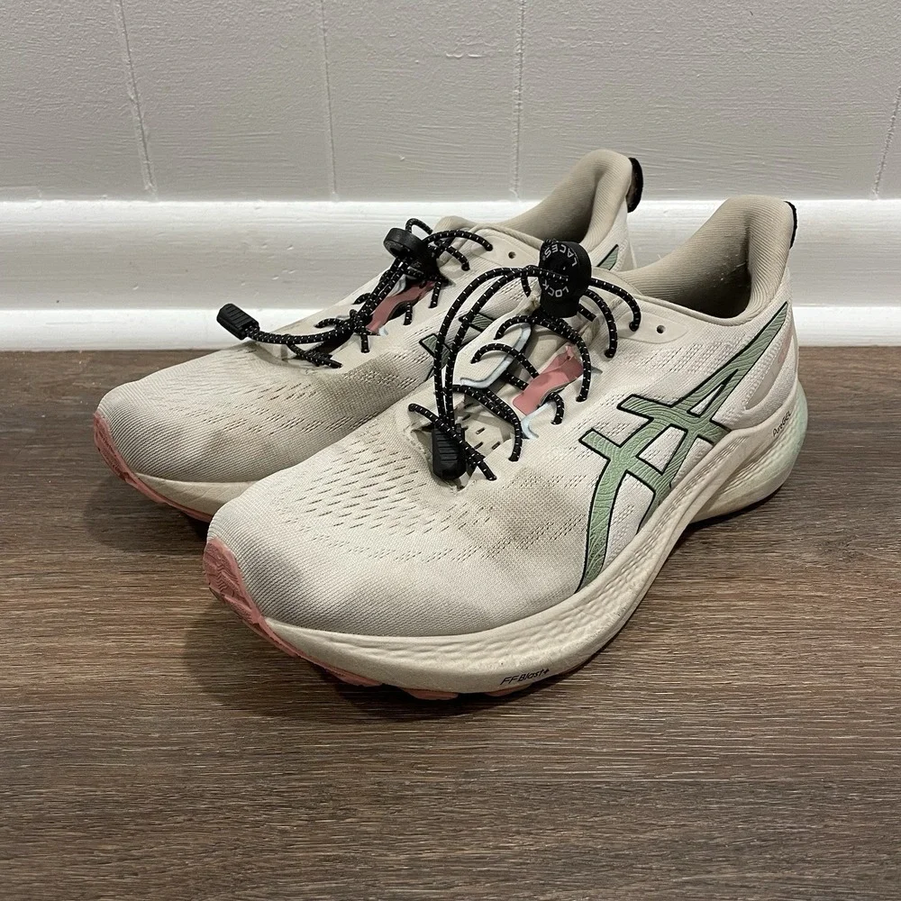 ASICS GT2000-12 Women's Sz 9.5 White Mint Running Trail